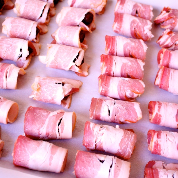 Gluten Free Sugar Free dessert:Bacon Wrapped Dates